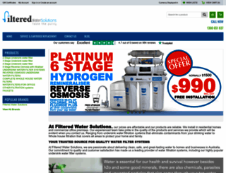 filteredwatersolutions.com.au screenshot