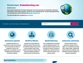 finalwebhosting.com screenshot