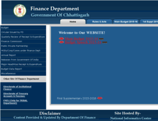 finance.cg.gov.in screenshot