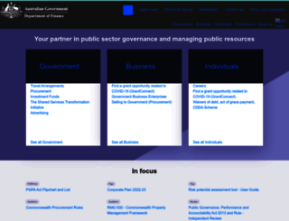 finance.gov.au screenshot