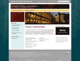 finance.loyno.edu screenshot