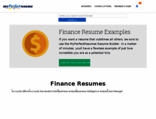 finance.myperfectresume.com screenshot