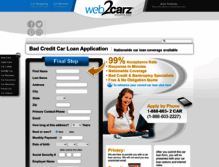 finance.web2carz.com screenshot