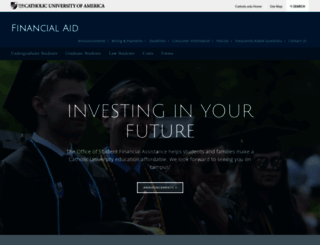 financialaid.cua.edu screenshot