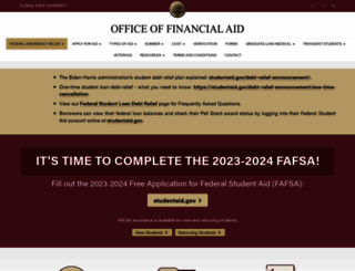 financialaid.fsu.edu screenshot