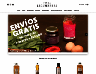 fincalecumberri.com.ar screenshot