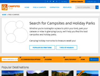 find-a-campsite.co.uk screenshot