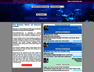 find-a-musician.com screenshot