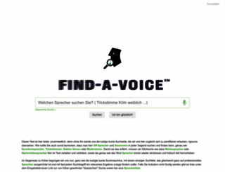 find-a-voice.de screenshot