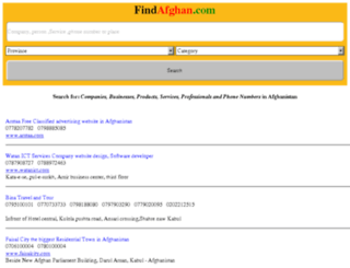 findafghan.com screenshot