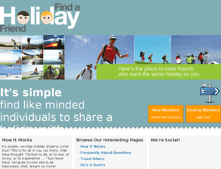 findaholidayfriend.com screenshot