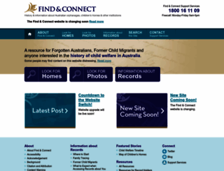findandconnect.gov.au screenshot