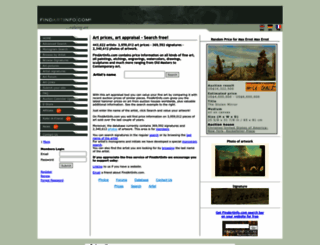findartinfo.com screenshot