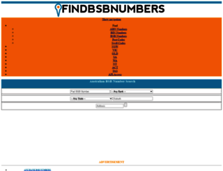 findbsbnumbers.com.au screenshot