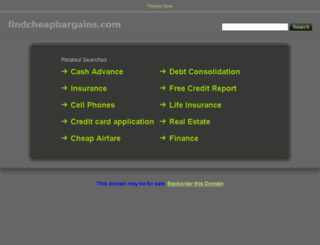 findcheapbargains.com screenshot