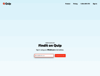 findit.quip.com screenshot