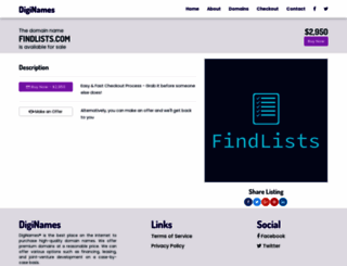 findlists.com screenshot