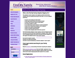 findmyfamily.org screenshot