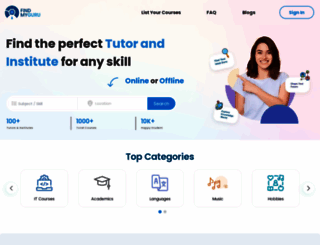 findmyguru.com screenshot
