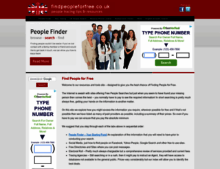 findpeopleforfree.co.uk screenshot