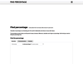 findpercentage.com screenshot