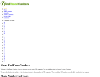 findphonenumbers.co.uk screenshot
