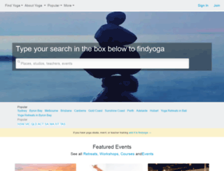 findyoga.com.au screenshot