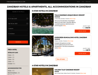 findzanzibarhotels.com screenshot