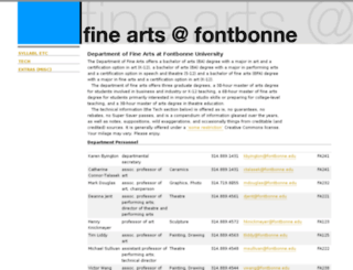 finearts.fontbonne.edu screenshot