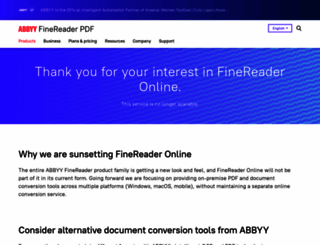 finereaderonline.com screenshot