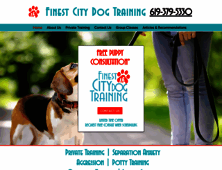 finestcitydogtraining.com screenshot