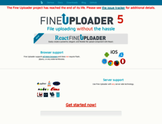 fineuploader.com screenshot