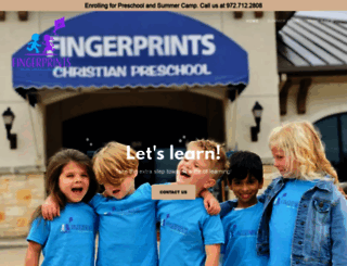 fingerprintspreschool.com screenshot