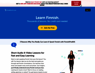 finnishpod101.com screenshot