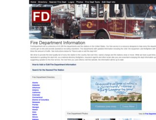 firedepartmentdirectory.com screenshot