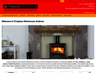 fireplacewarehouseandover.co.uk screenshot
