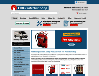 fireprotectionshop.co.uk screenshot