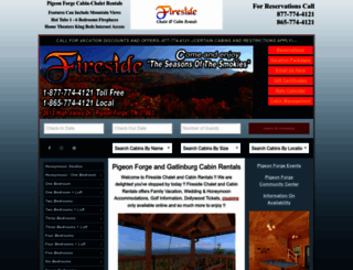 firesidechalets.com screenshot