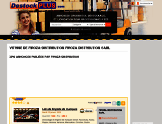 firoza-distribution.destockplus.com screenshot