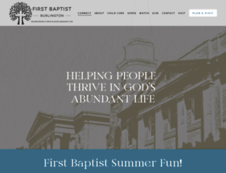 firstbaptistburlington.com screenshot