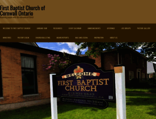 firstbaptistcornwall.ca screenshot