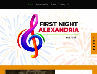 firstnightalexandria.org screenshot