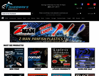 fishermanswarehouse.com screenshot
