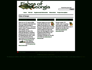 fishesofgeorgia.uga.edu screenshot