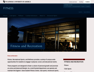 fitness.catholic.edu screenshot
