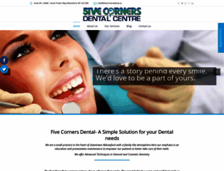 fivecornersdental.ca screenshot