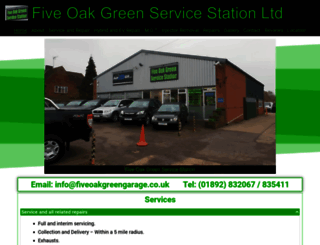 fiveoakgreengarage.co.uk screenshot