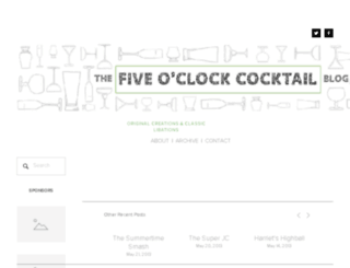 fiveoclockcocktails.com screenshot