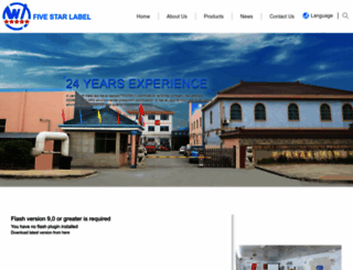 fivestar-label.com screenshot