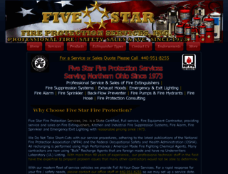fivestarfireprotection.com screenshot